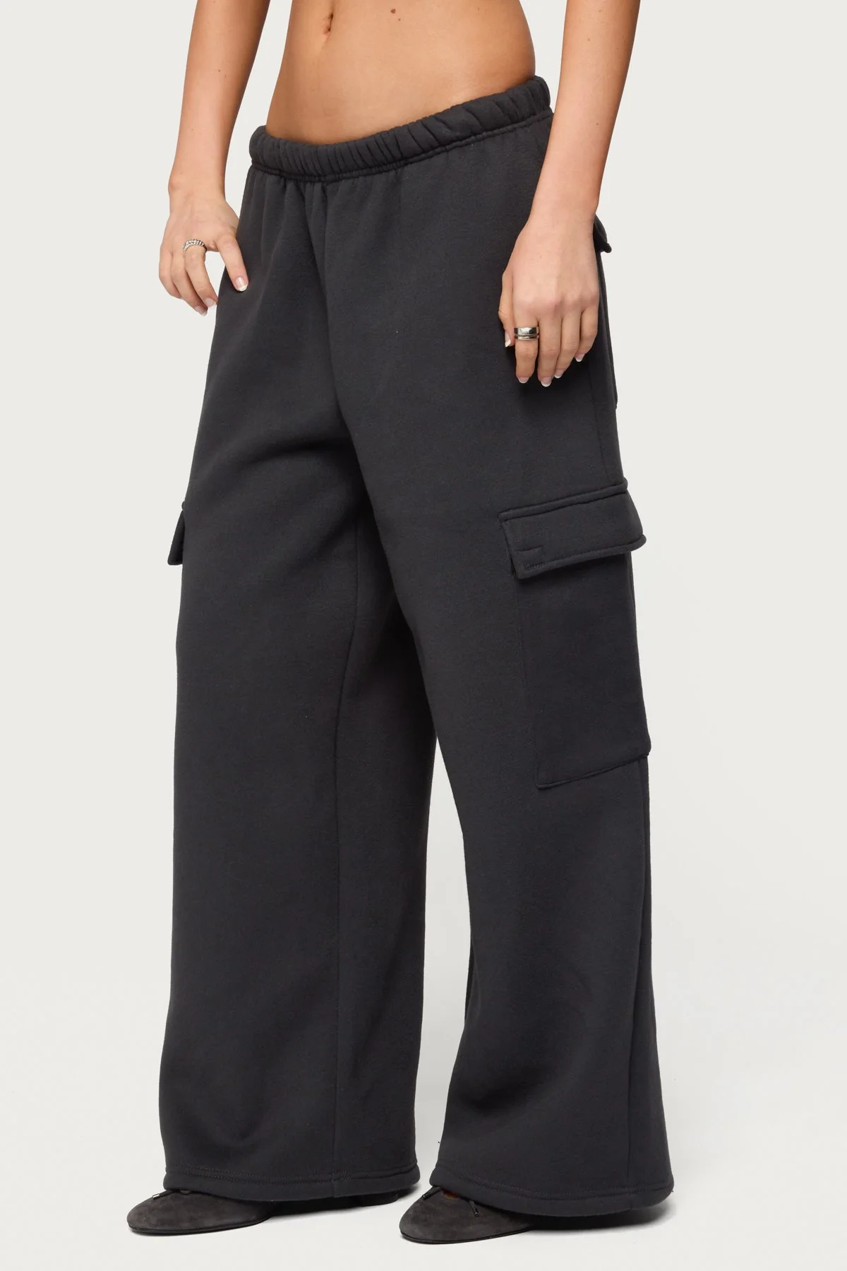 Petite Wide Leg Cargo Joggers - Image 4