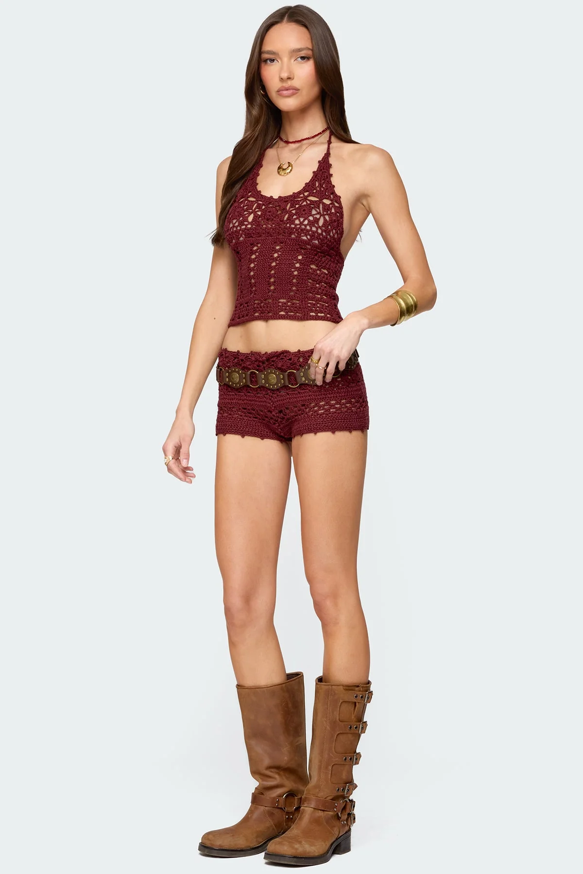 Kelani Crochet Halter Top - Image 4