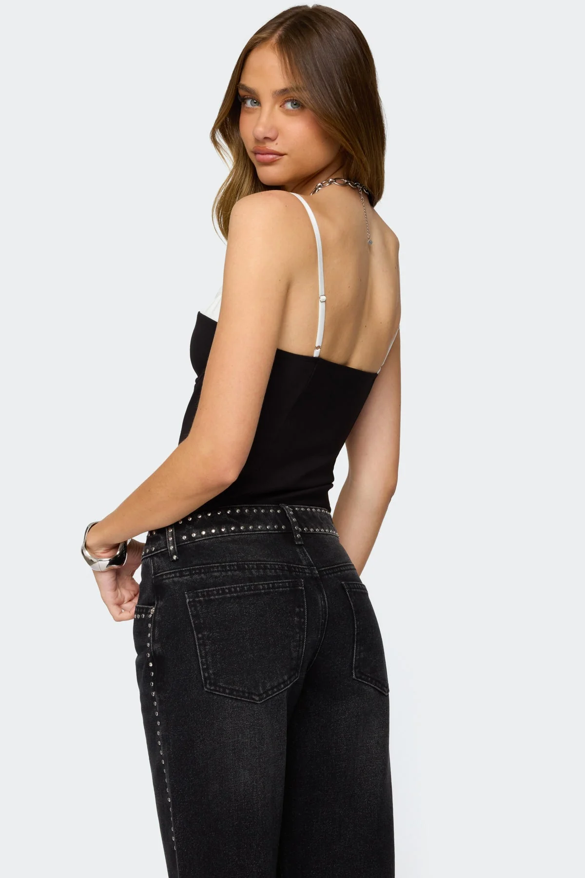 Contrast Peekaboo Corset - Image 5
