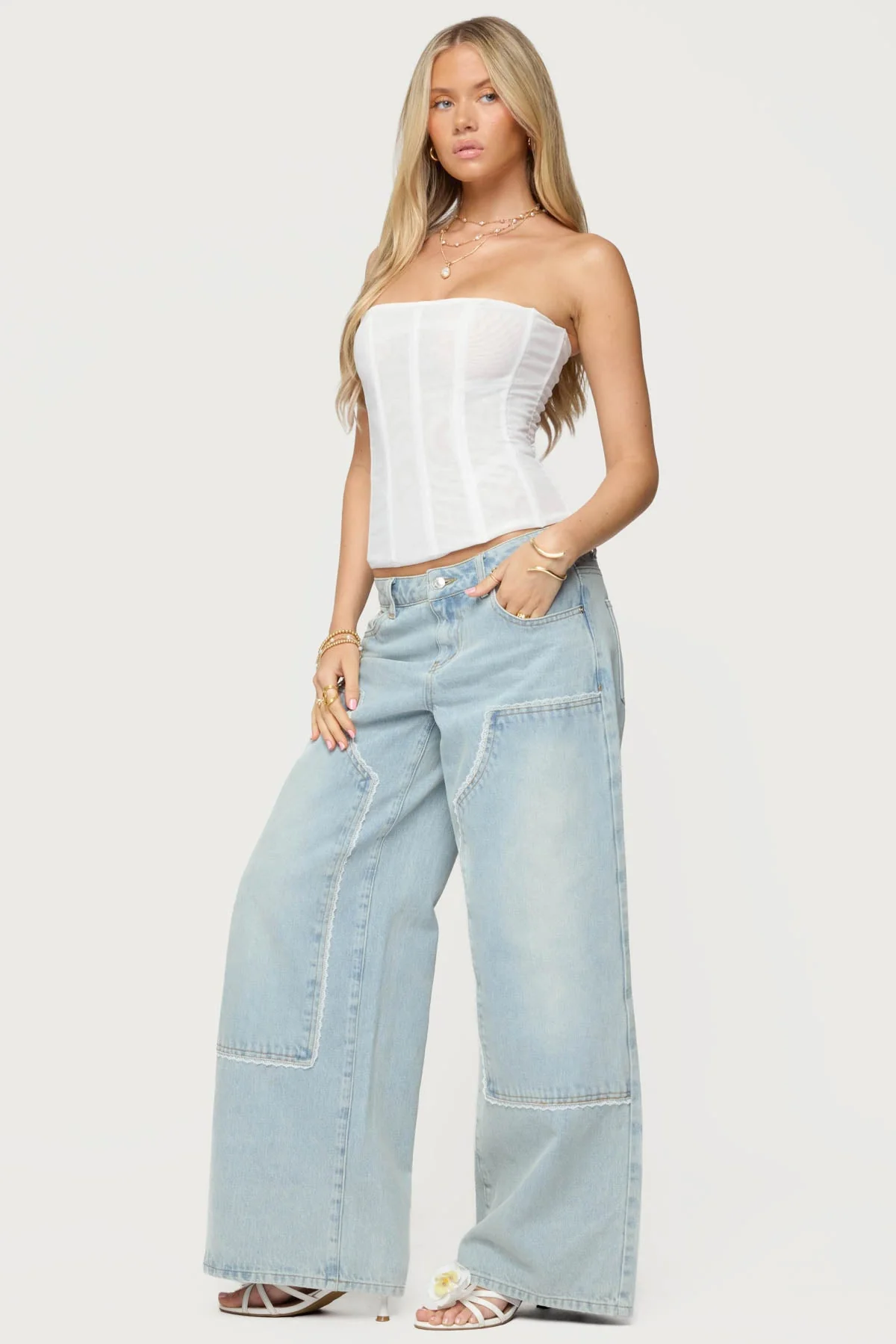 Teela Lacey Low Rise Baggy Carpenter Jeans - Image 4