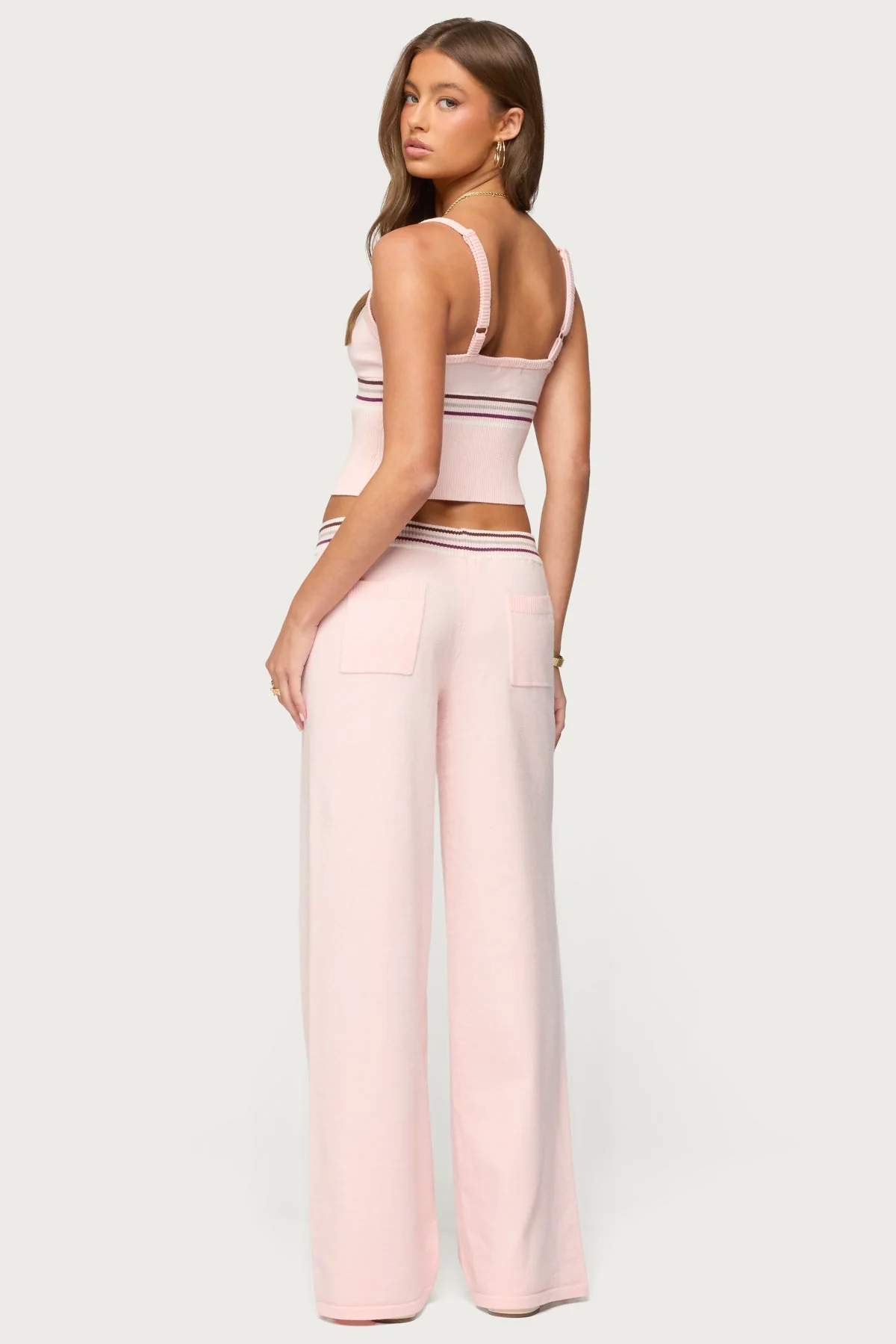 Miya Stripey Ribbed Knit Tank Top - Image 6