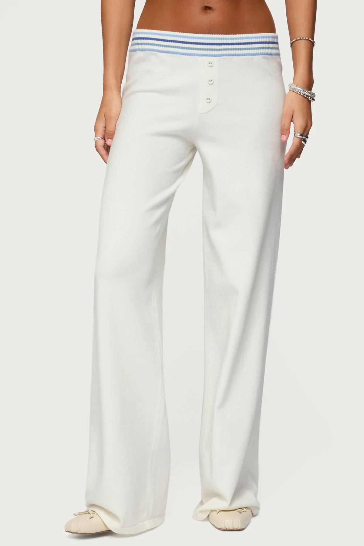 Miya Stripey Knit Trousers - Image 3