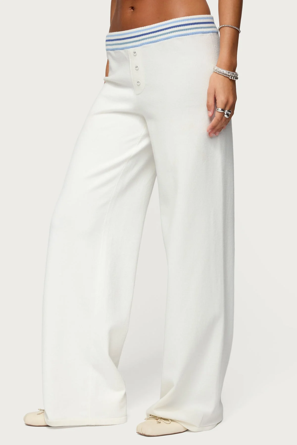 Miya Stripey Knit Trousers - Image 4