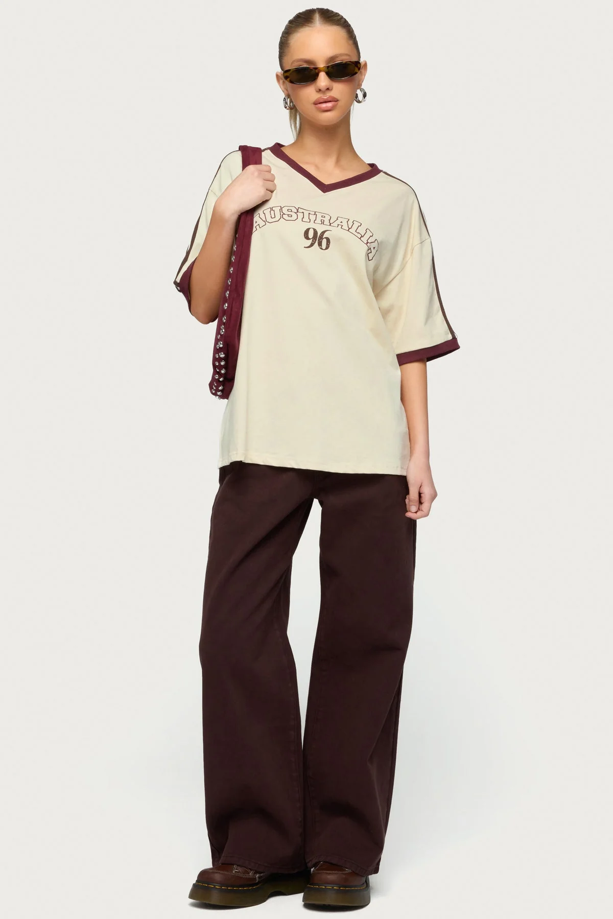 Australia 96 Contrast Oversized T Shirt - Image 2
