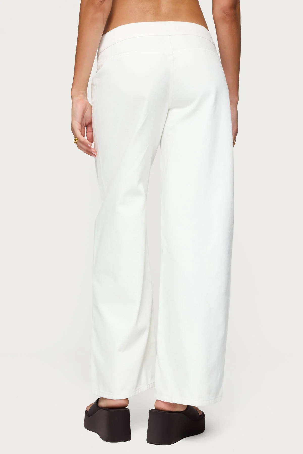 Buckle Low Rise Straight Leg Trousers - Image 4