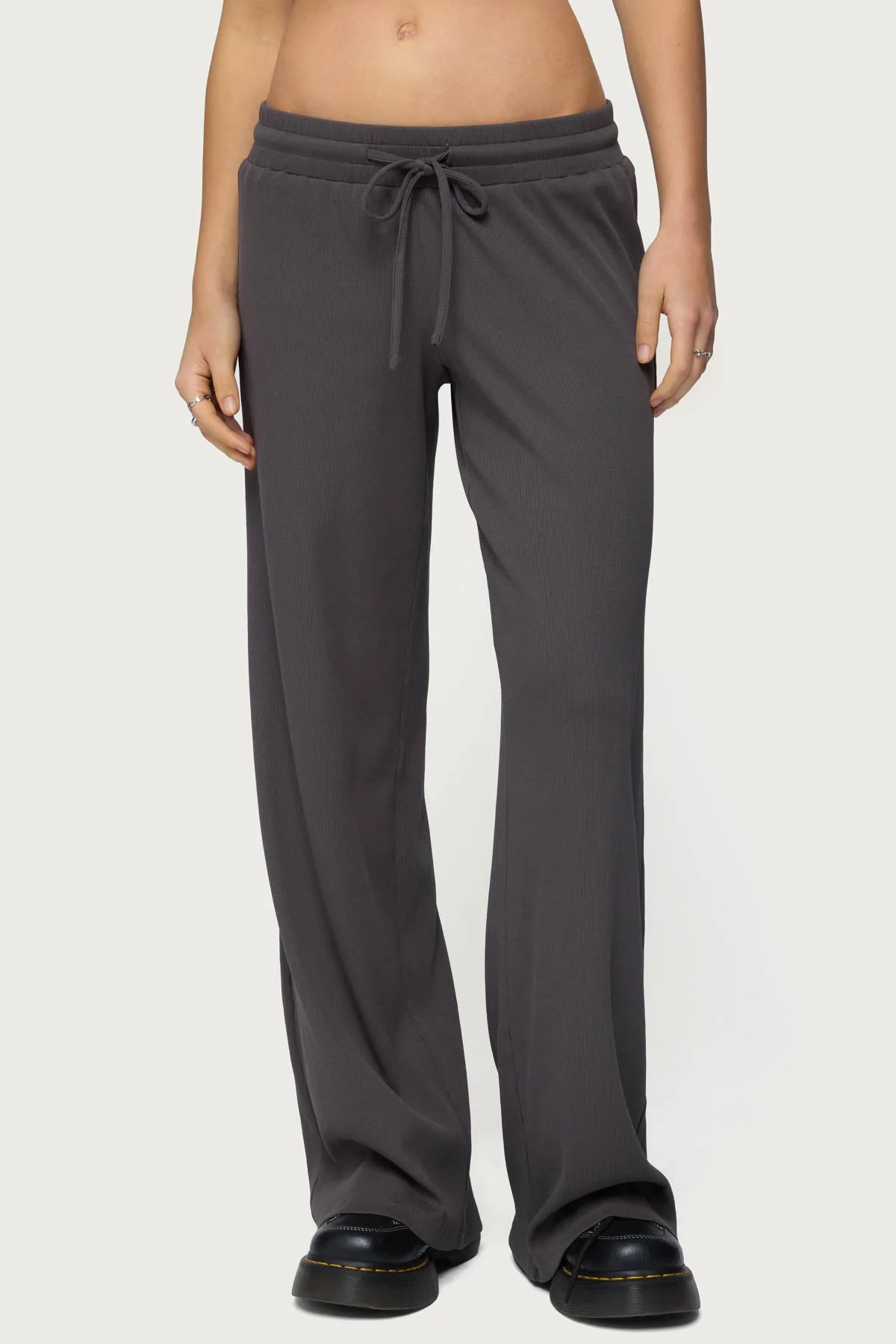 Cicilia Straight Leg Ribbed Trousers - Image 2