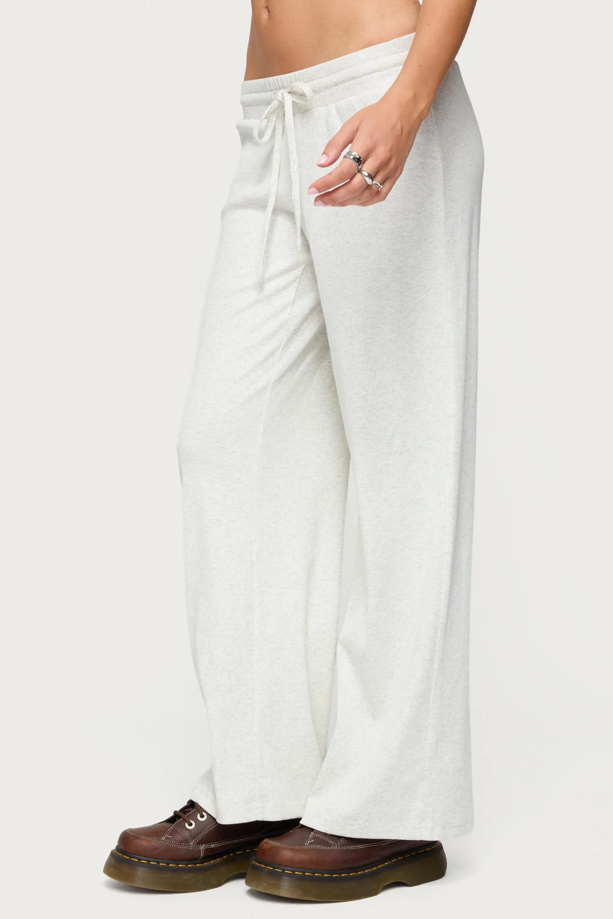 Cicilia Straight Leg Ribbed Trousers - Image 4