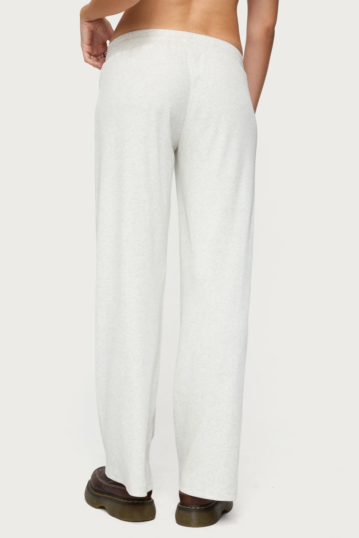 Cicilia Straight Leg Ribbed Trousers - Image 5