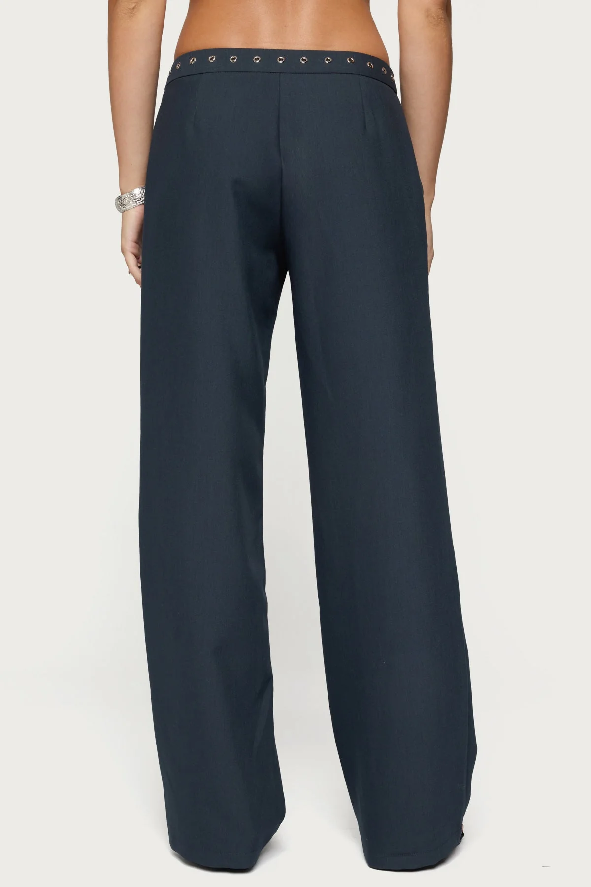 Ayve Eyelet Waist Straight Leg Trousers - Image 4