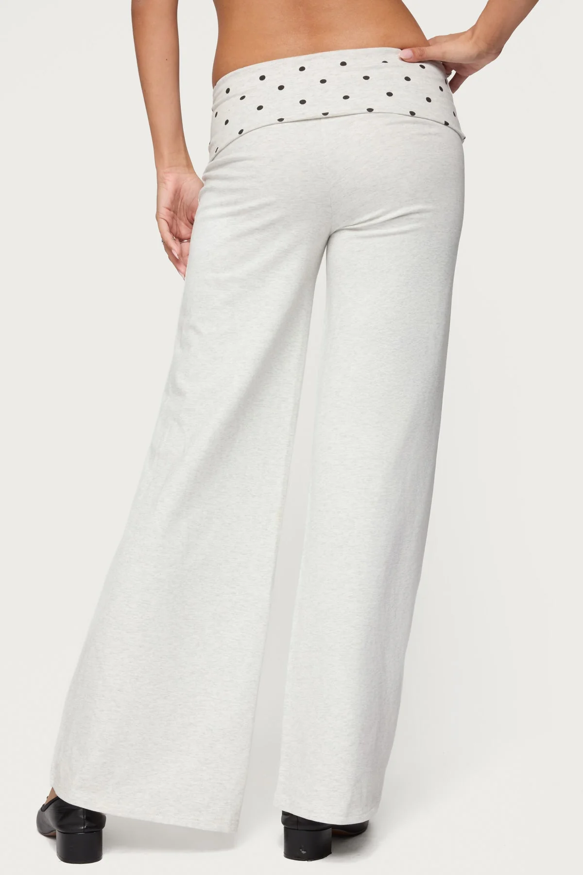 Reeva Polka Dot Foldover Trousers - Image 5