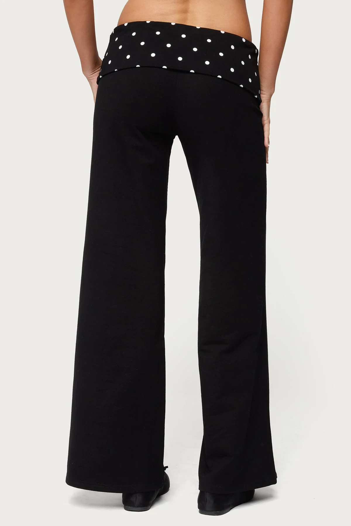 Petite Reeva Polka Dot Foldover Trousers - Image 5