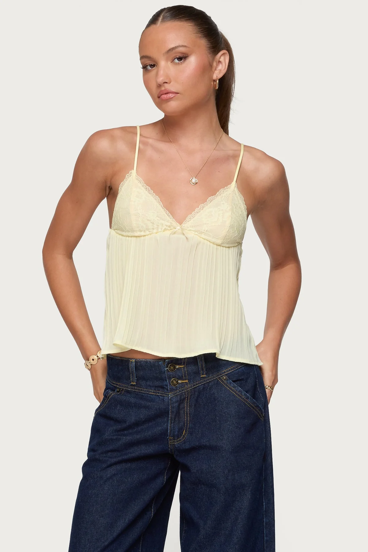 Rhian Lacey Pleated Babydoll Top - Image 2