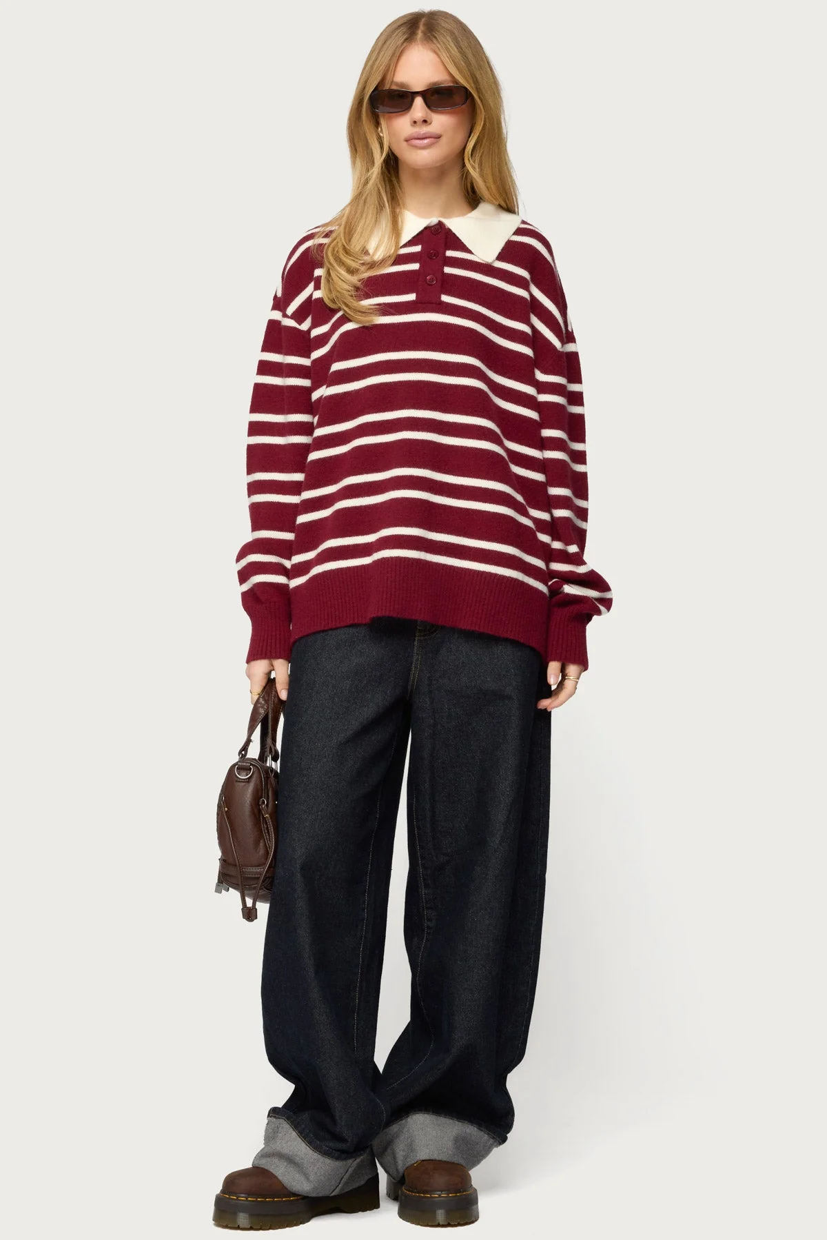 Rilynn Striped Polo Sweater - Image 3