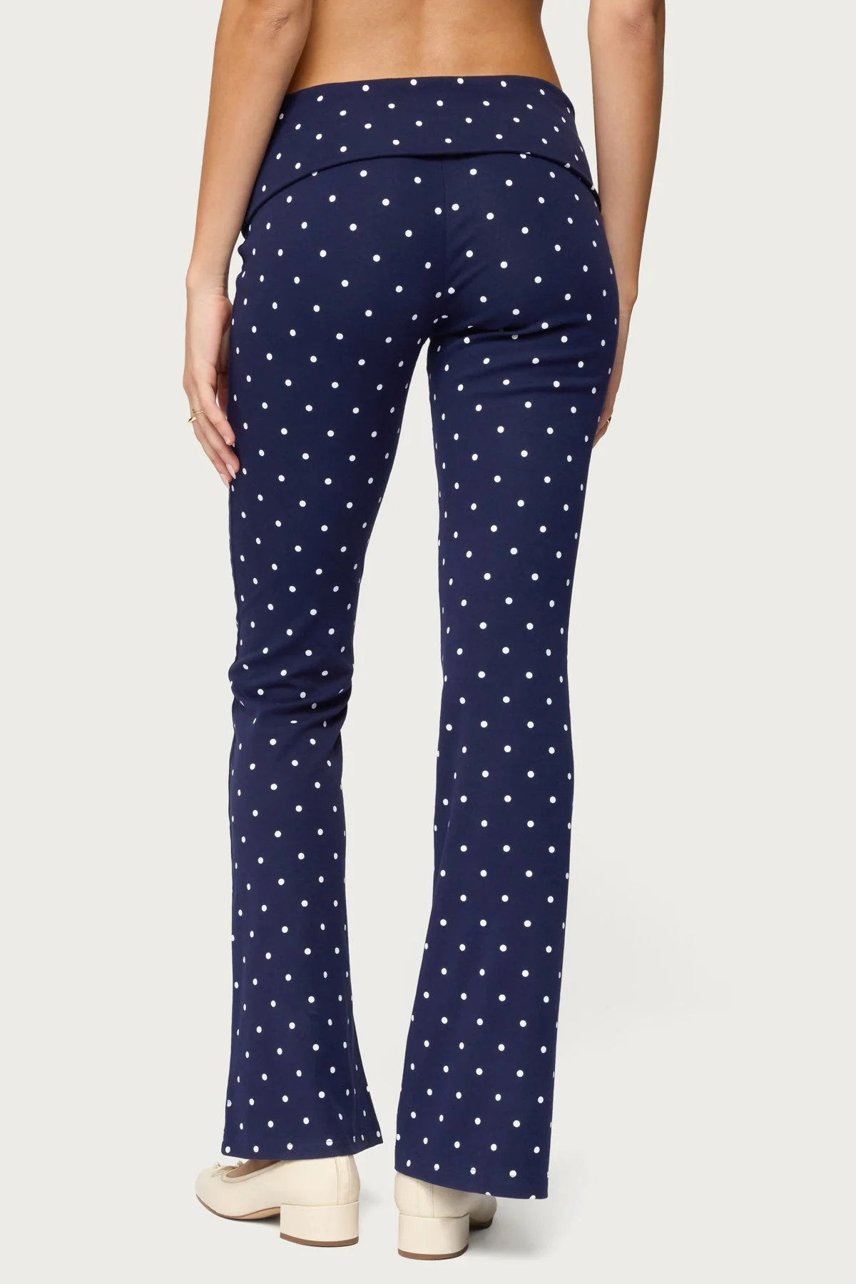 Daliya Polka Dot Fold Over Trousers - Image 5