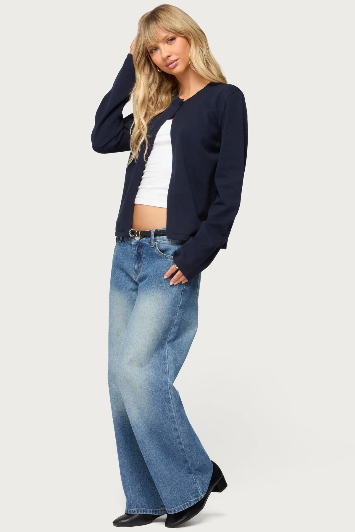 Jenie Split Front Knit Cardigan - Image 4