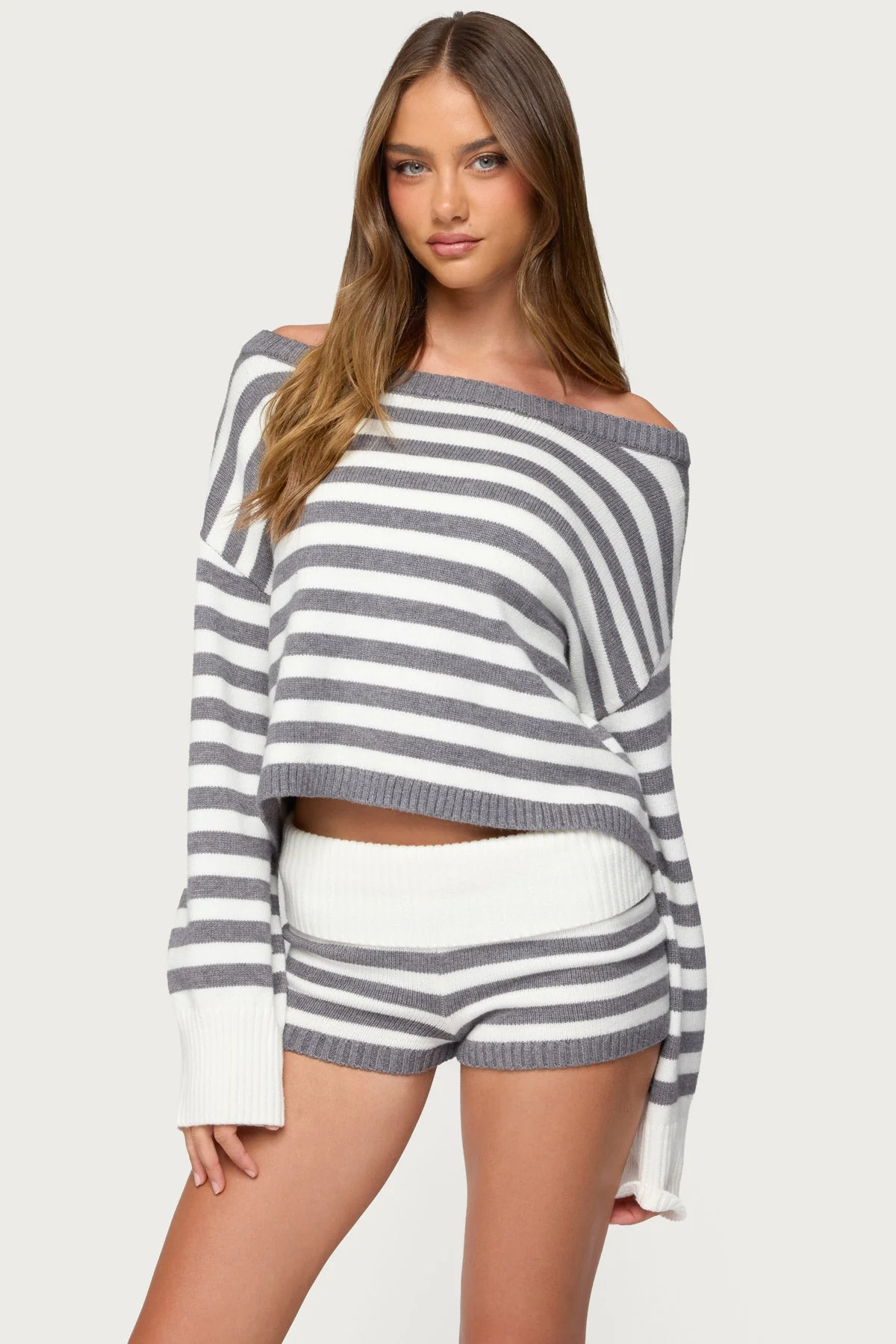 Saphi Striped Oversized Knit Sweater - Image 4