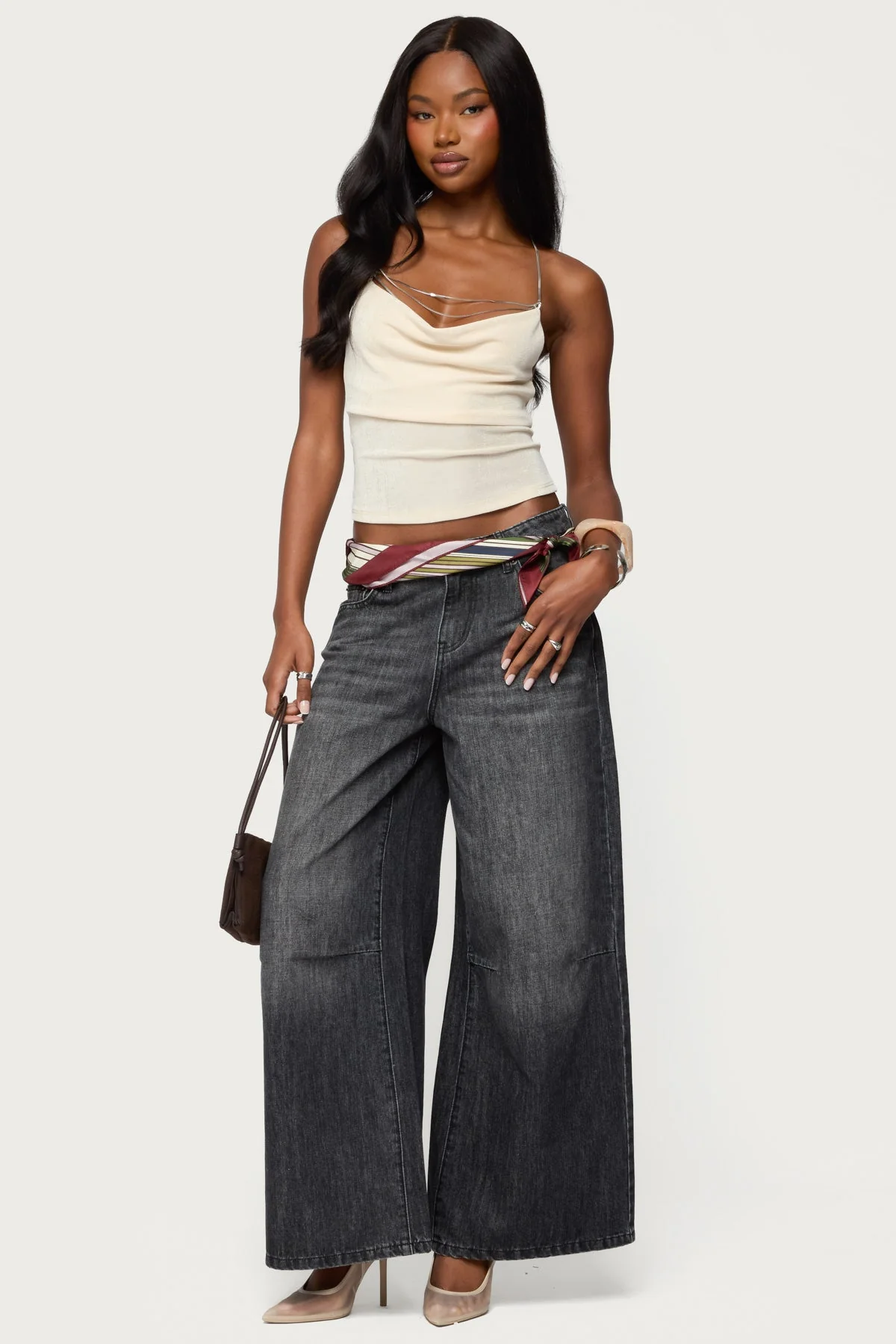 Khloey Chain Cowl Neck Top - Image 2