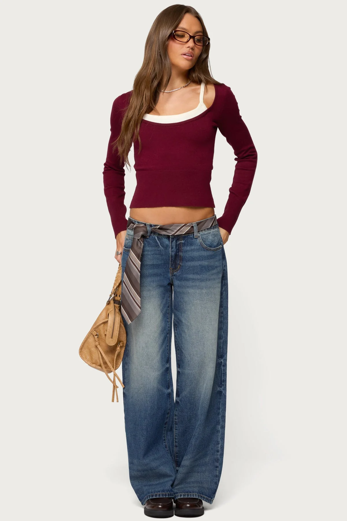 Cecile Layered Long Sleeve Top - Image 2