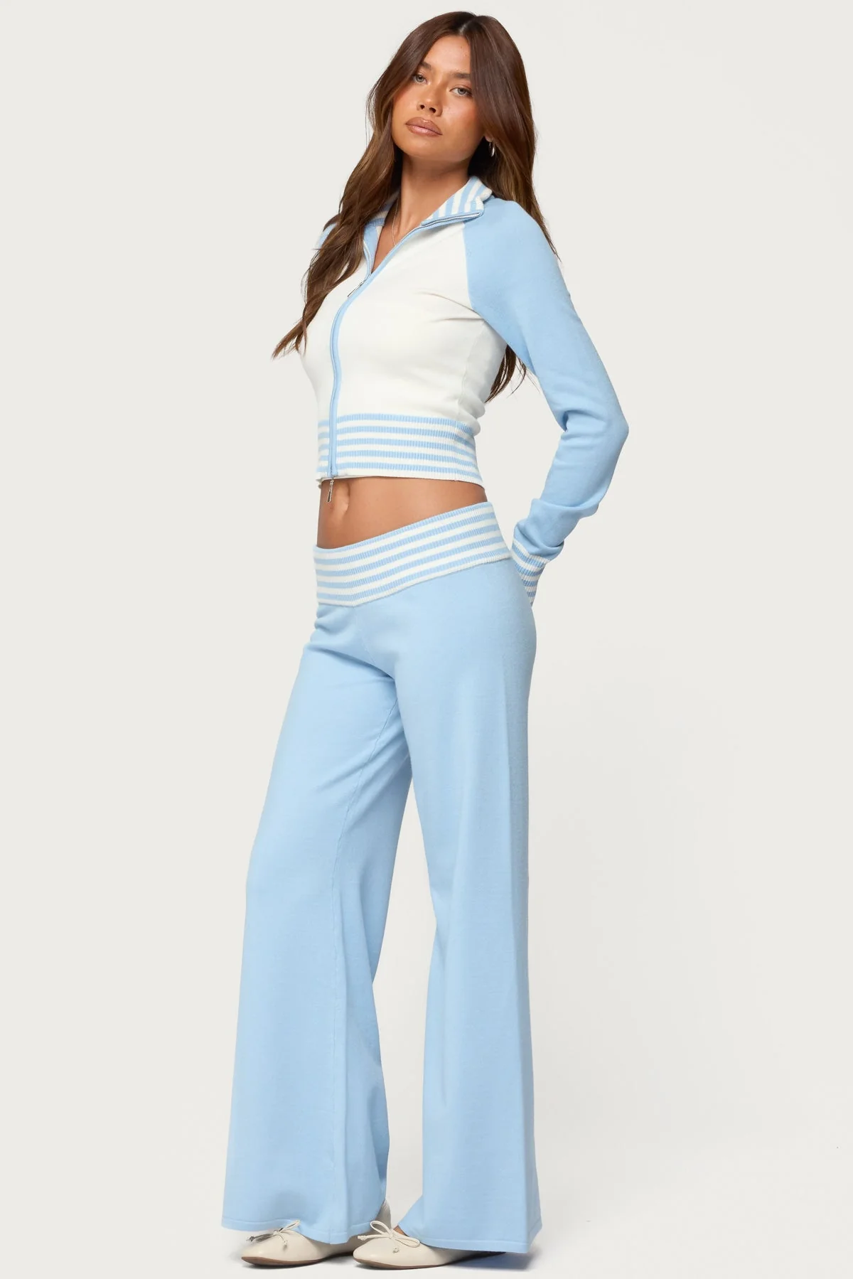 Clarisse Contrast Stripey Cardigan - Image 4