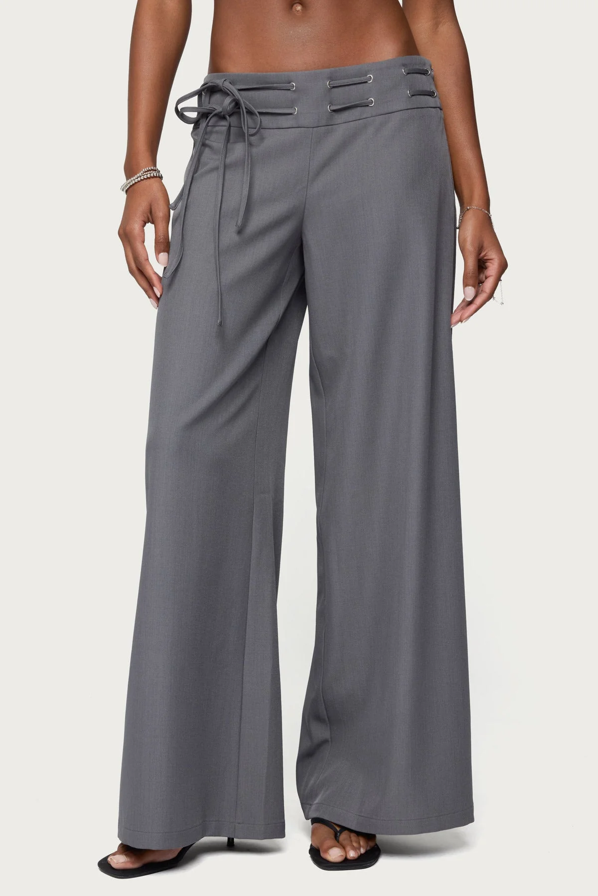 Willard Baggy Lace Up Belt Trousers - Image 2