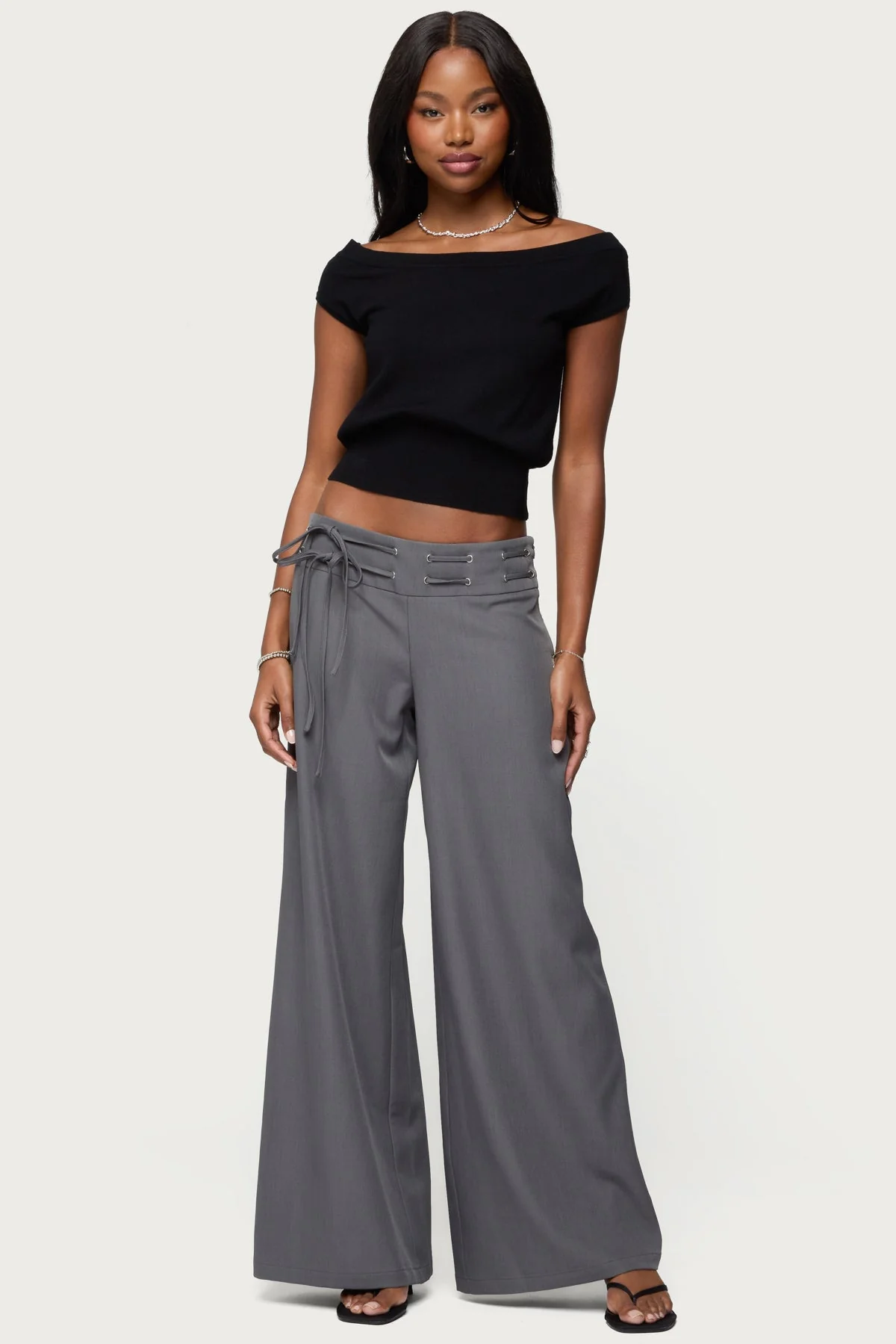 Willard Baggy Lace Up Belt Trousers - Image 5
