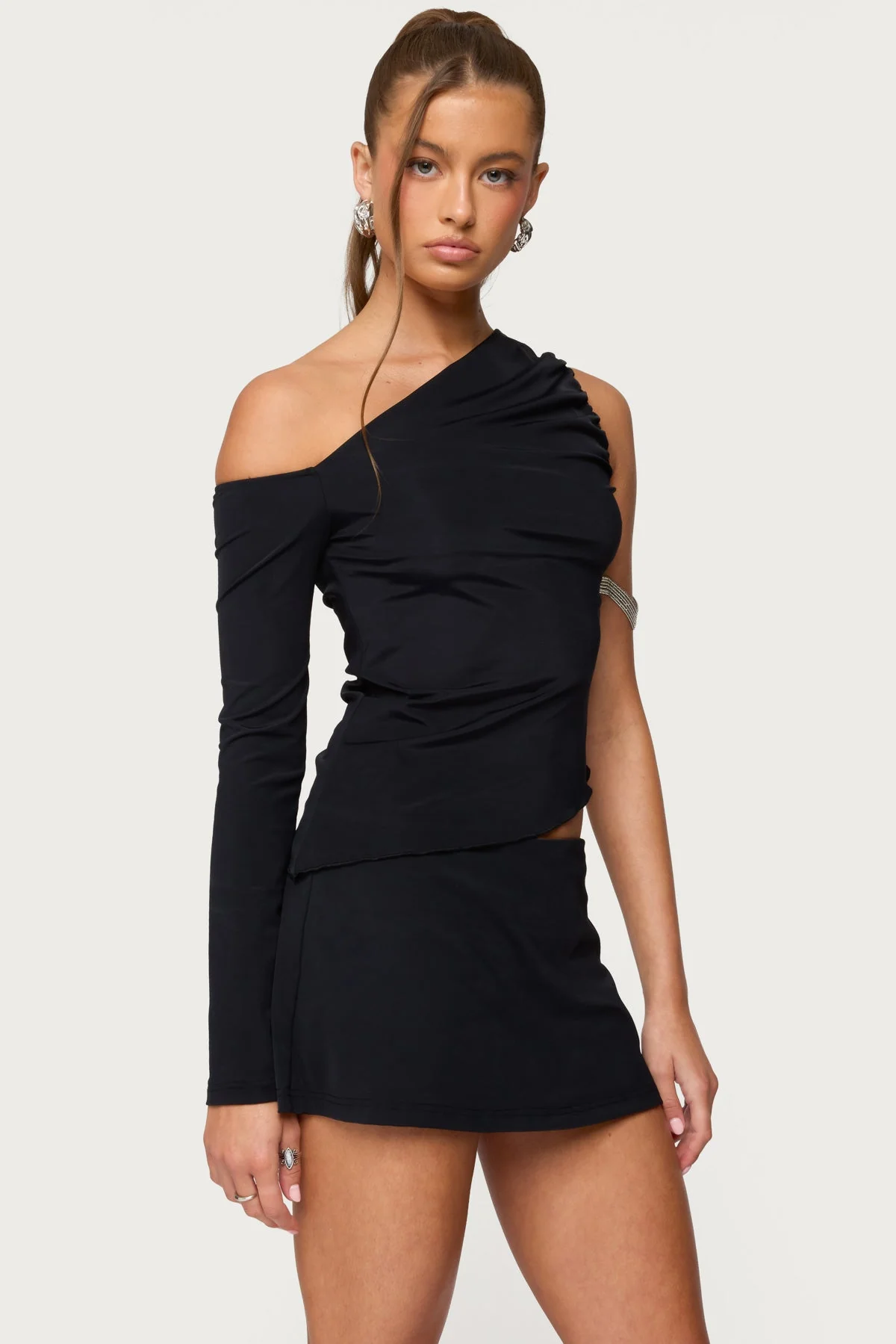 Lucretia Asymmetric Off Shoulder Top - Image 3