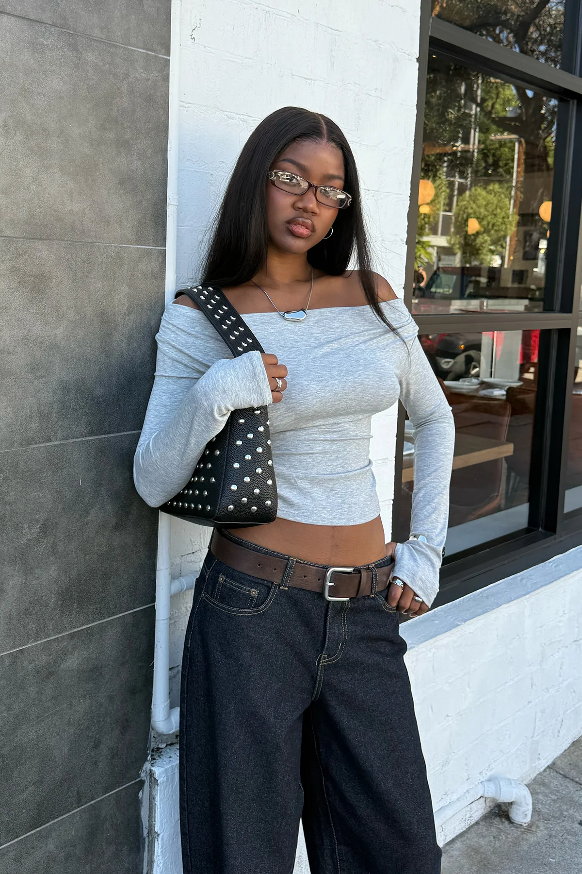 Milane Ruched Off Shoulder Ribbed Top