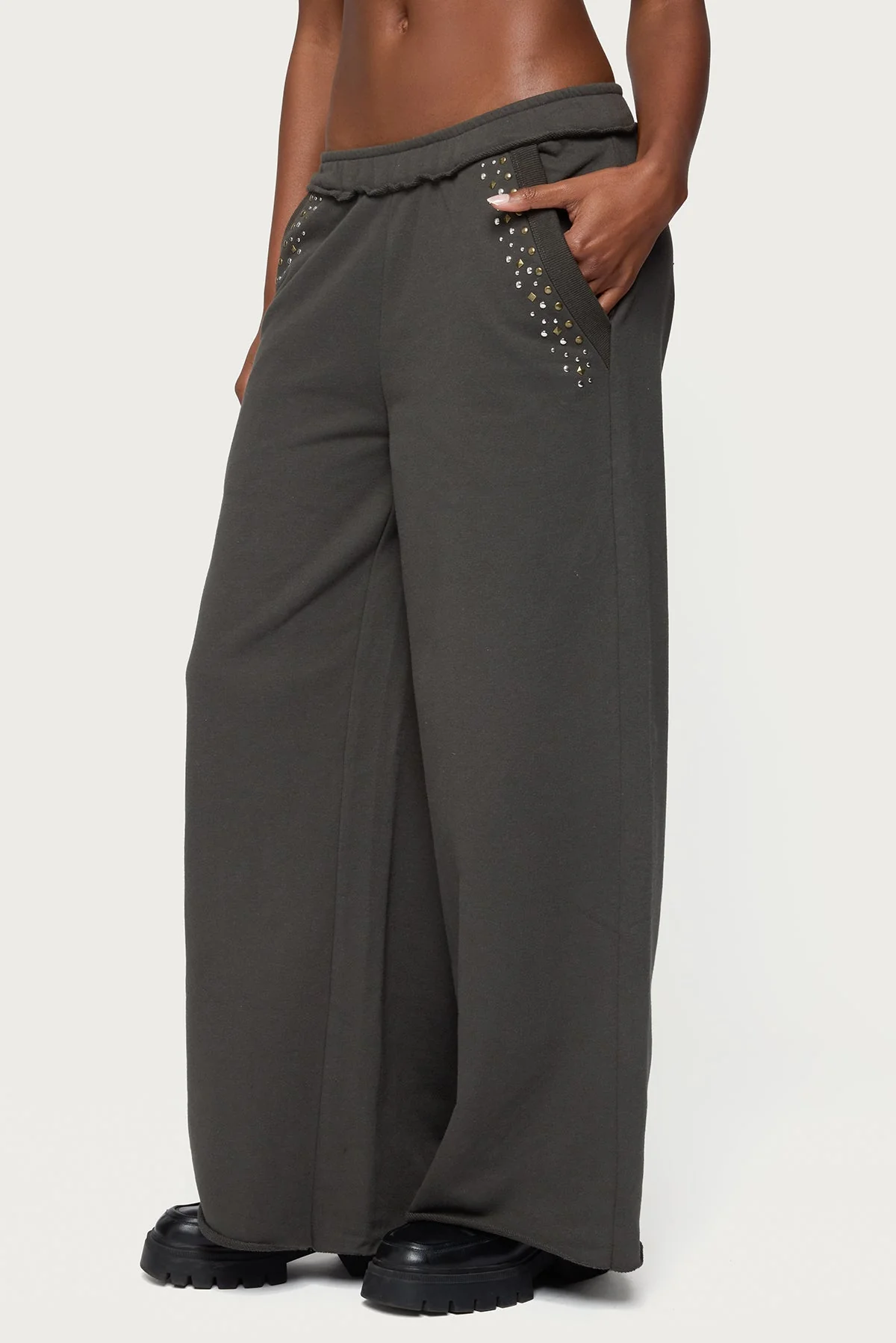 Wrenn Studded Wide Leg Joggers - Image 3