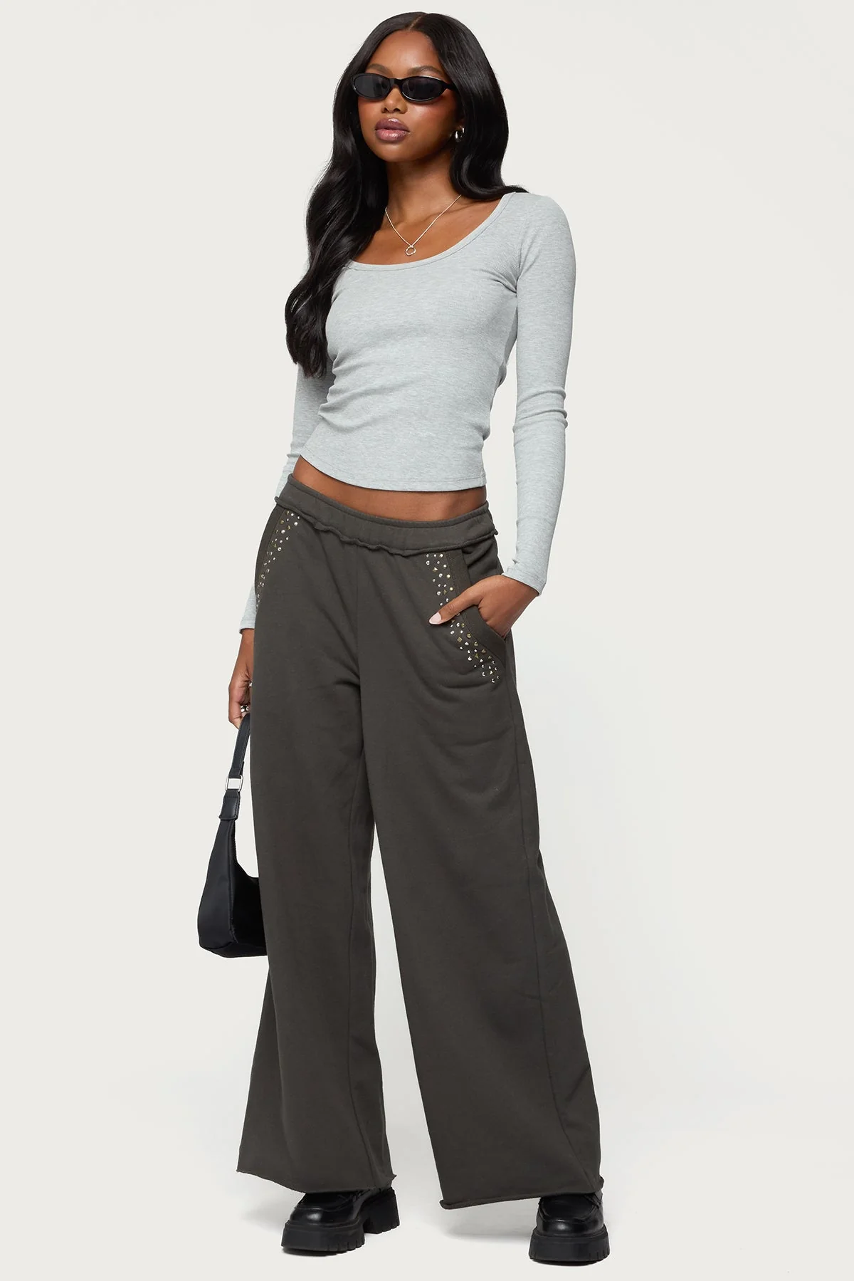 Wrenn Studded Wide Leg Joggers - Image 5