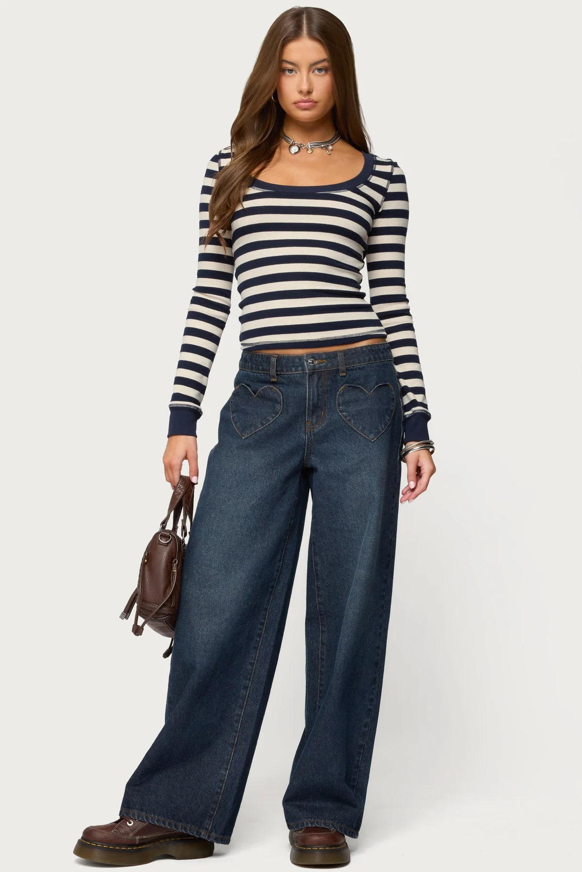 Rainey Striped Long Sleeve Top - Image 2
