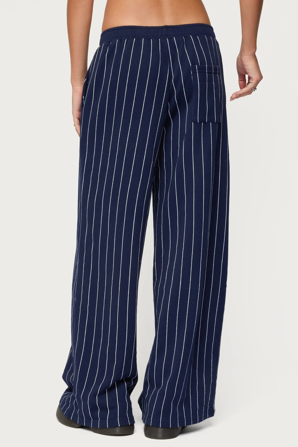 Mercer Pinstripe Wide Leg Joggers - Image 5