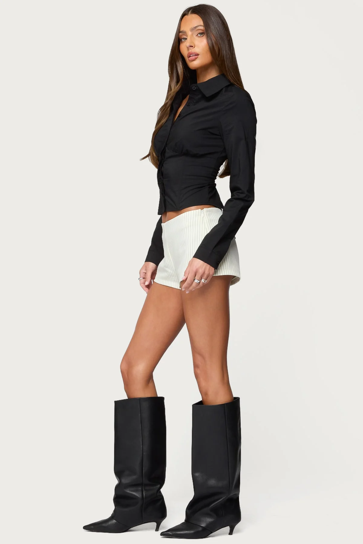 Amelie Lace Up Button Up Shirt - Image 4