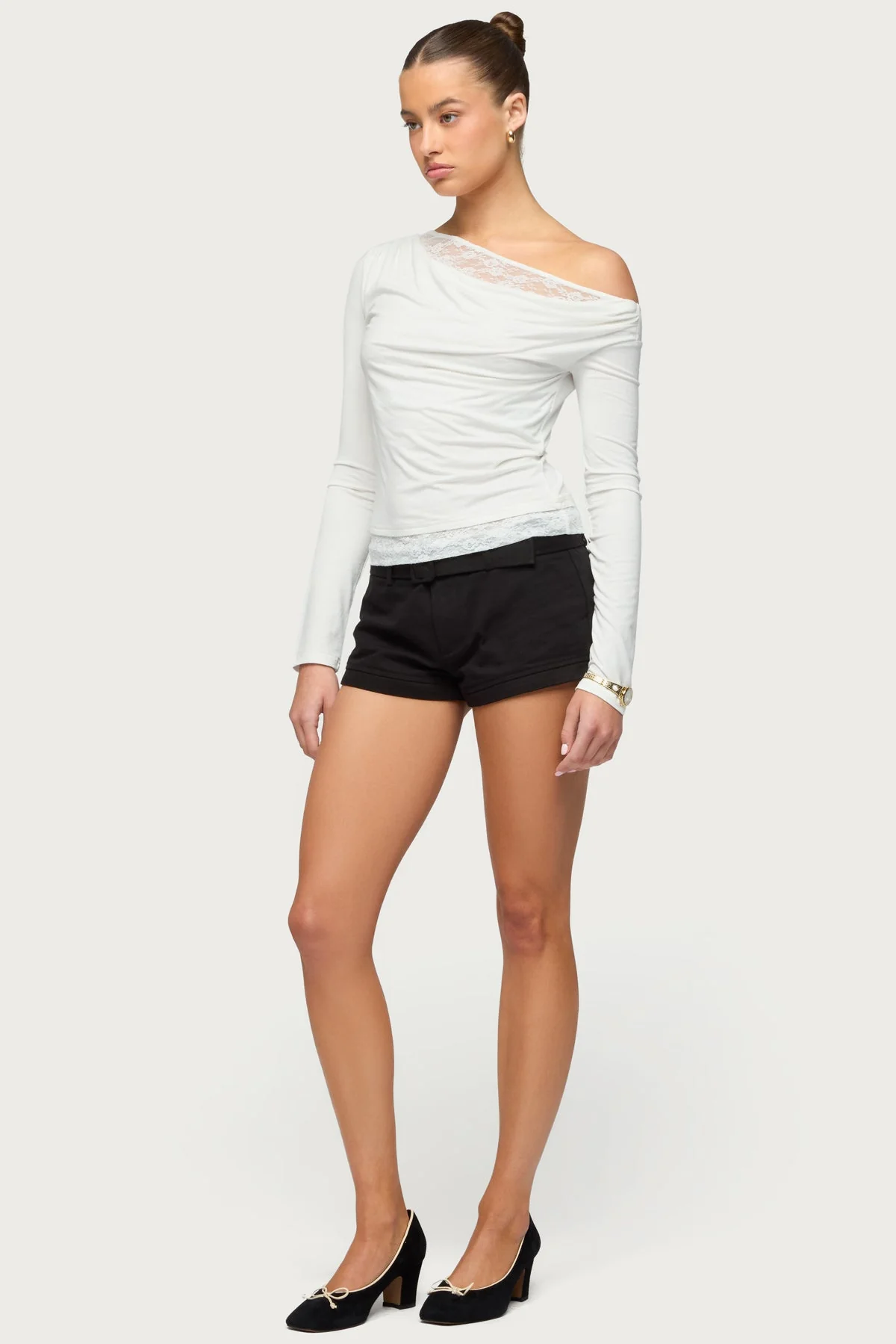 Layered Lacey Off Shoulder Top - Image 4