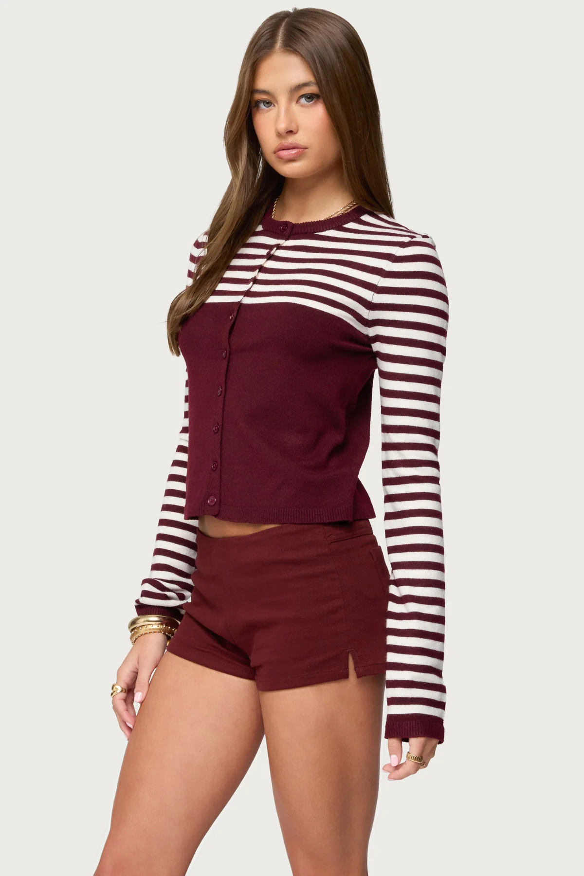 Goni Striped Knit Cardigan - Image 3