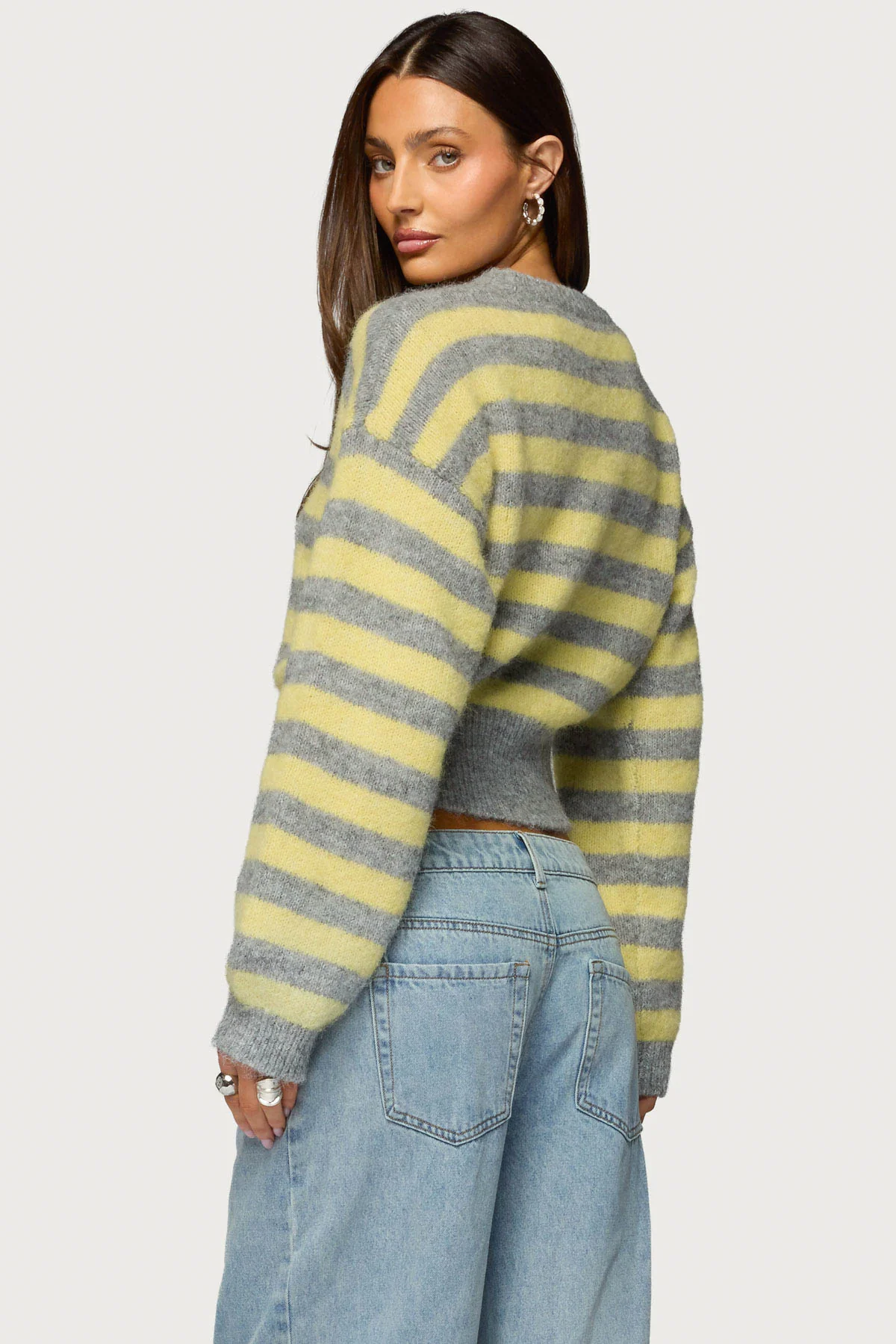 Penelope Fuzzy Striped Sweater - Image 5