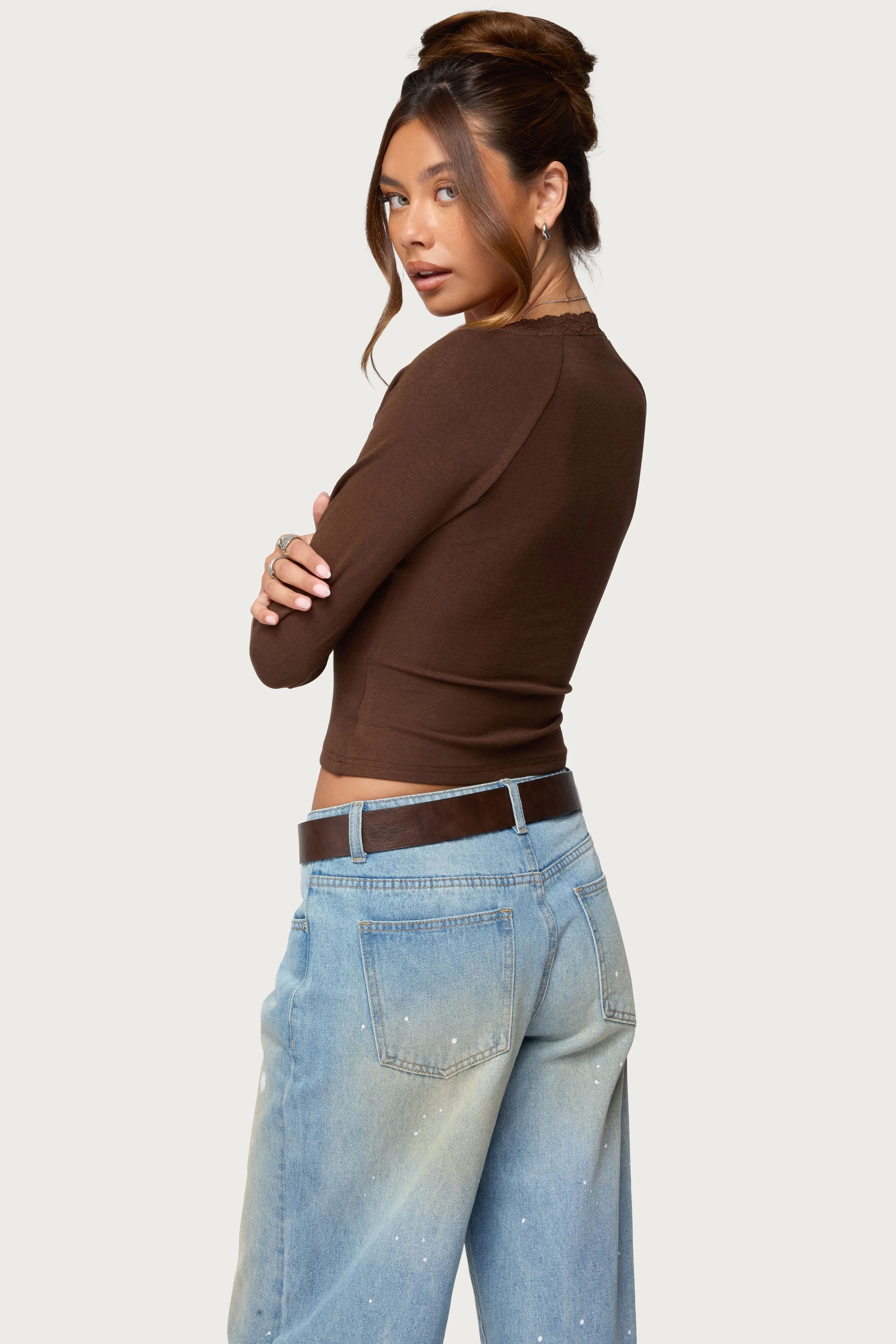 Shanah Lacey Henley Top - Image 5