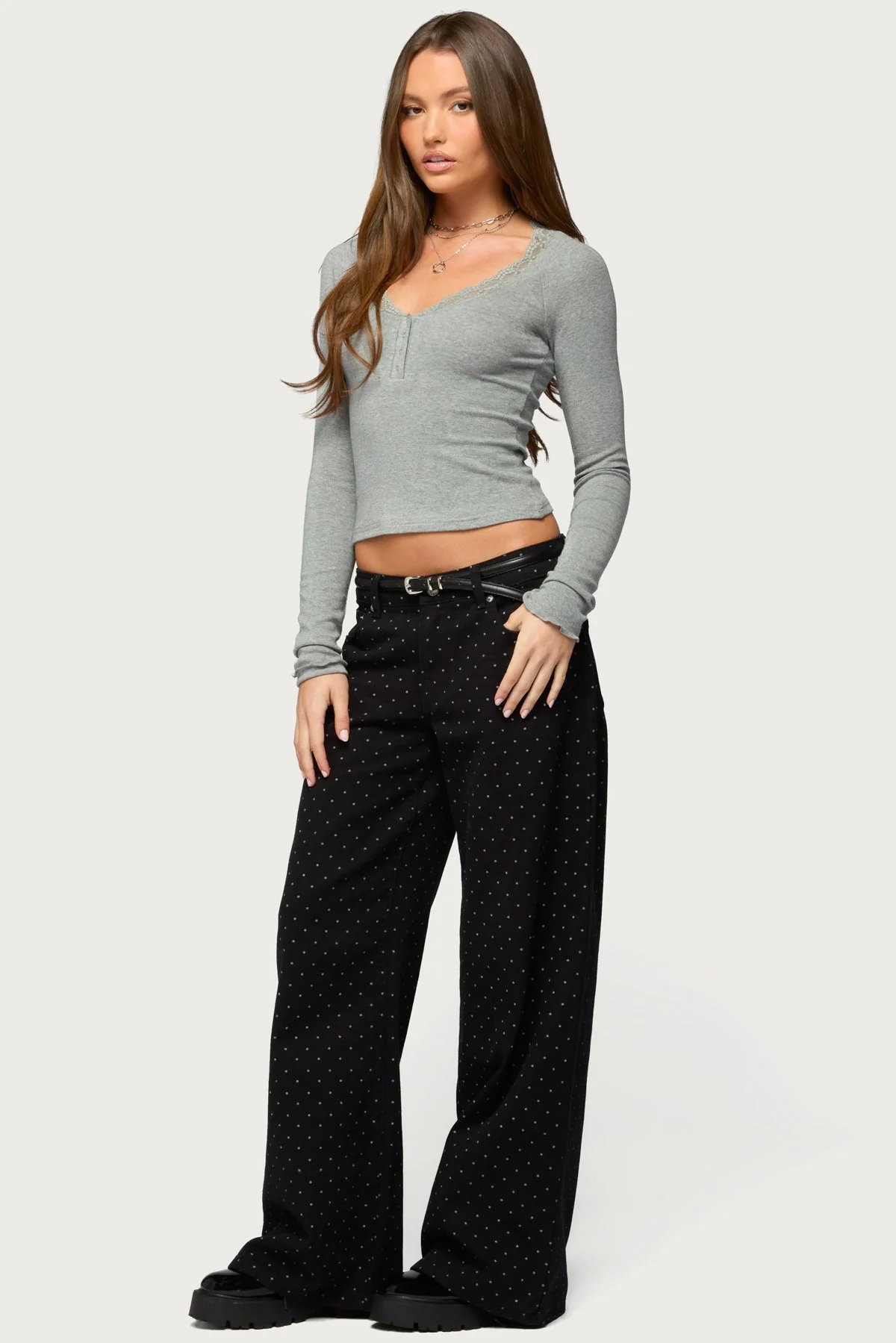 Shanah Lacey Henley Top - Image 4