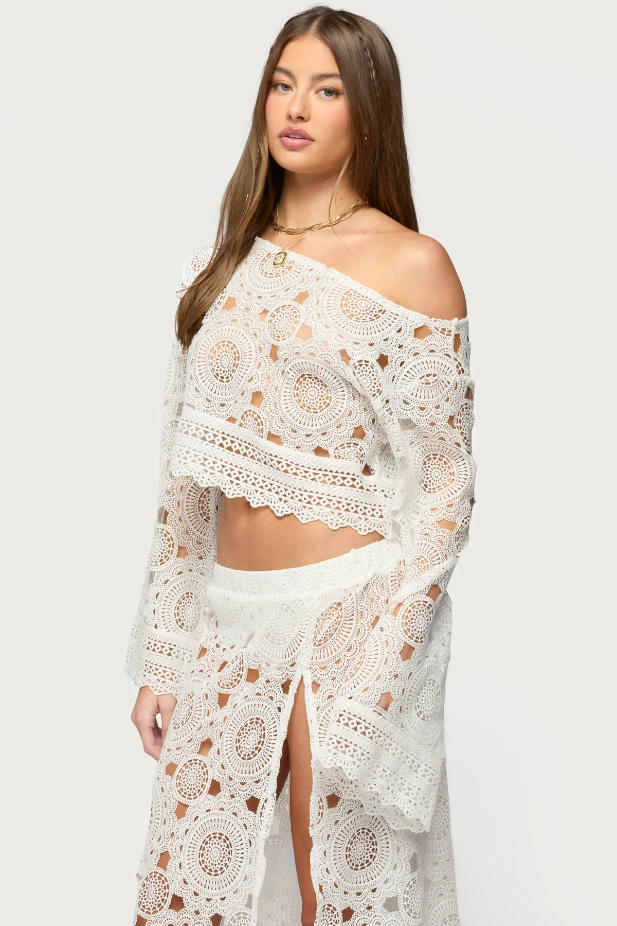 Milana Sheer Lace Off Shoulder Top - Image 4