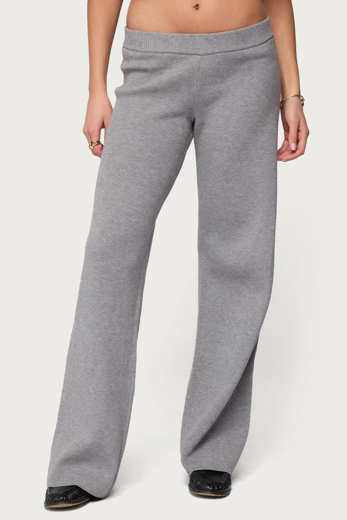 Lorie Wide Leg Knit Trousers - Image 2