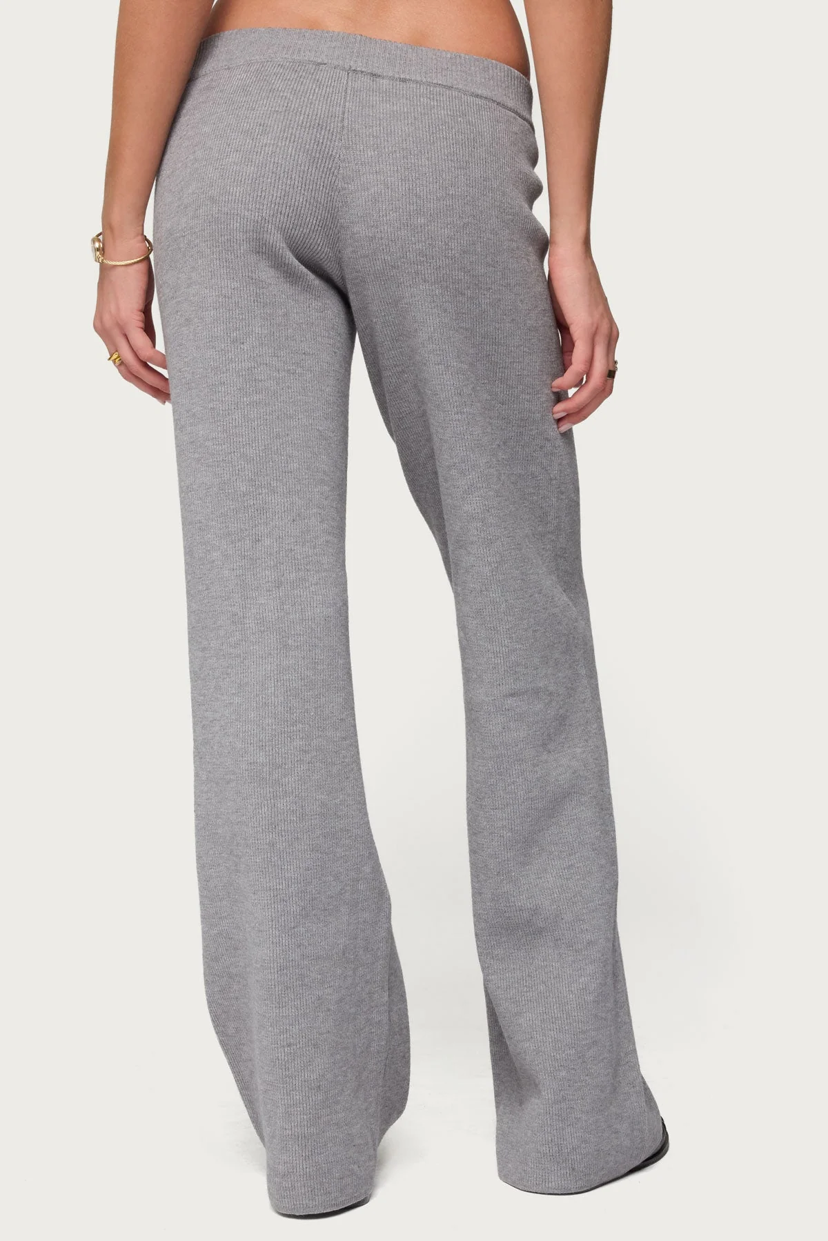 Lorie Wide Leg Knit Trousers - Image 5