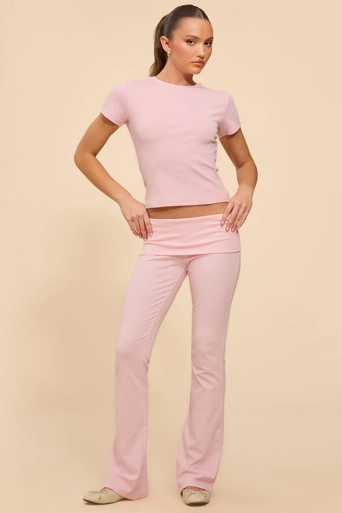 Ivanne Foldover Flared Trousers - Image 5