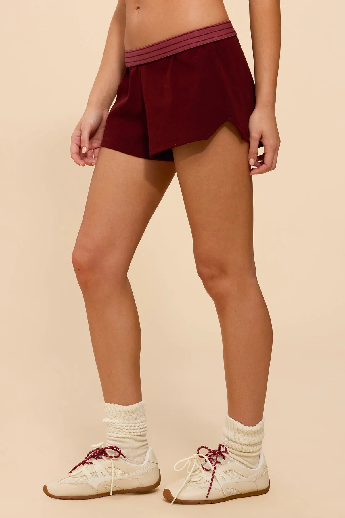 Noemi Stripey Foldover Shorts - Image 4