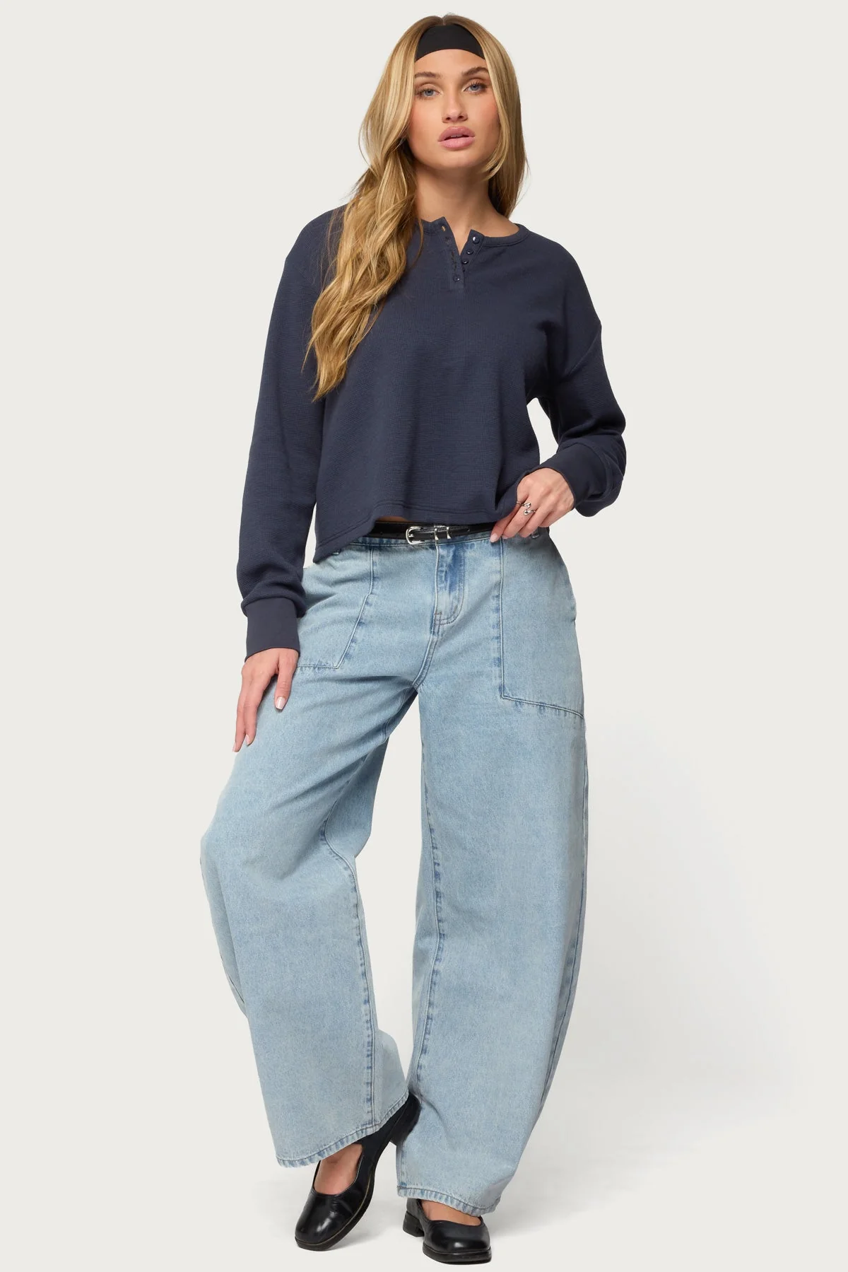 Jolie Low Rise Barrel Jeans - Image 5