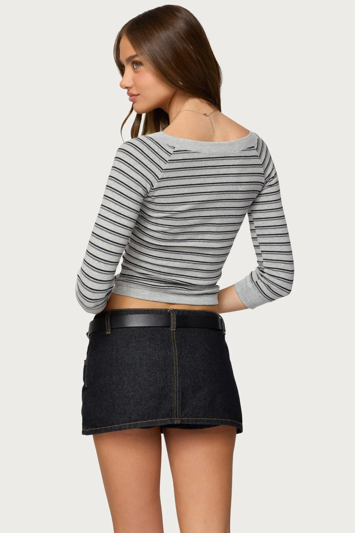 Imelde Striped Boat Neck Top - Image 4