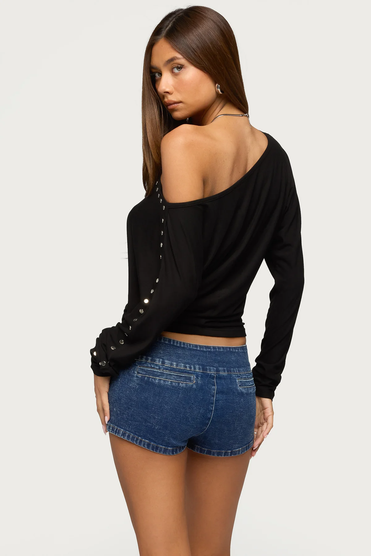 Paola Off Shoulder Stud Top - Image 5