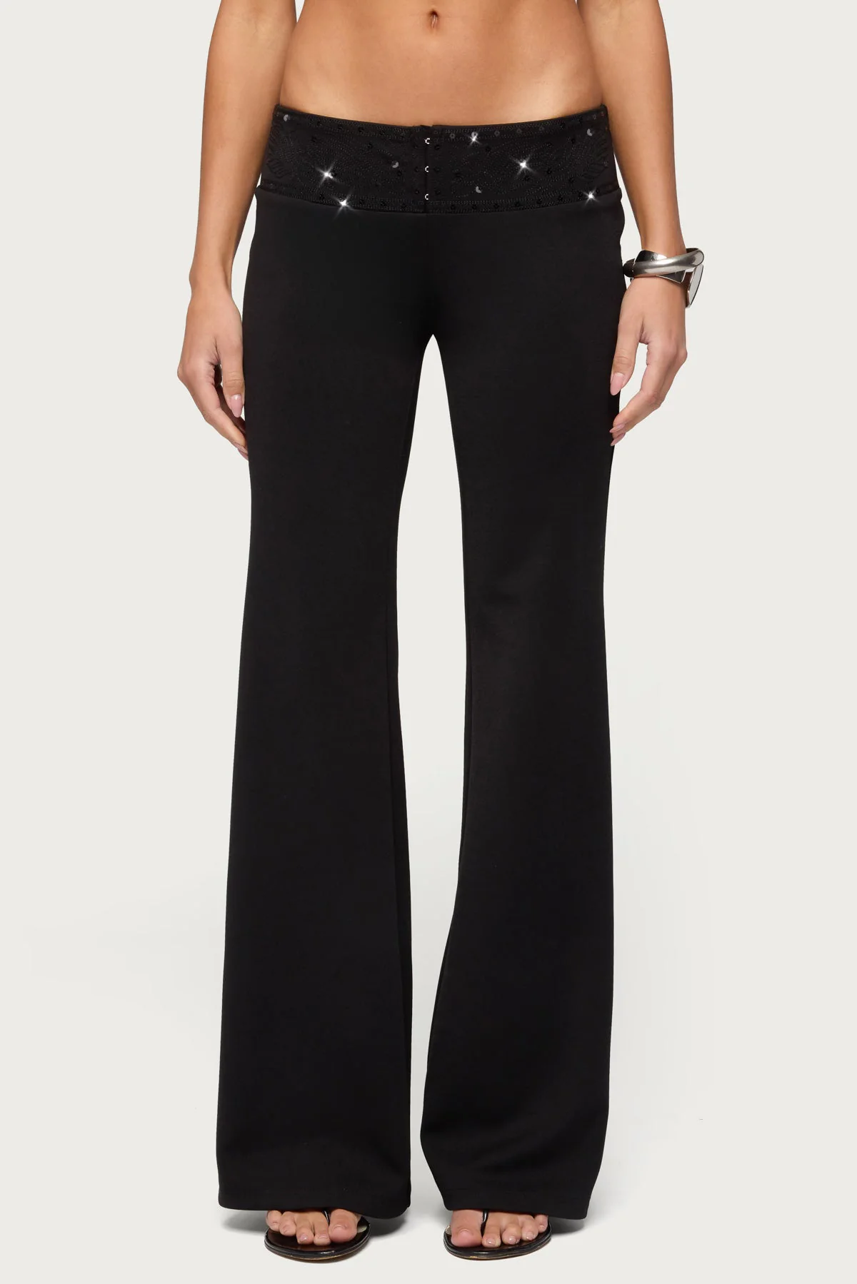 Katalia Sequin Flared Trousers - Image 2