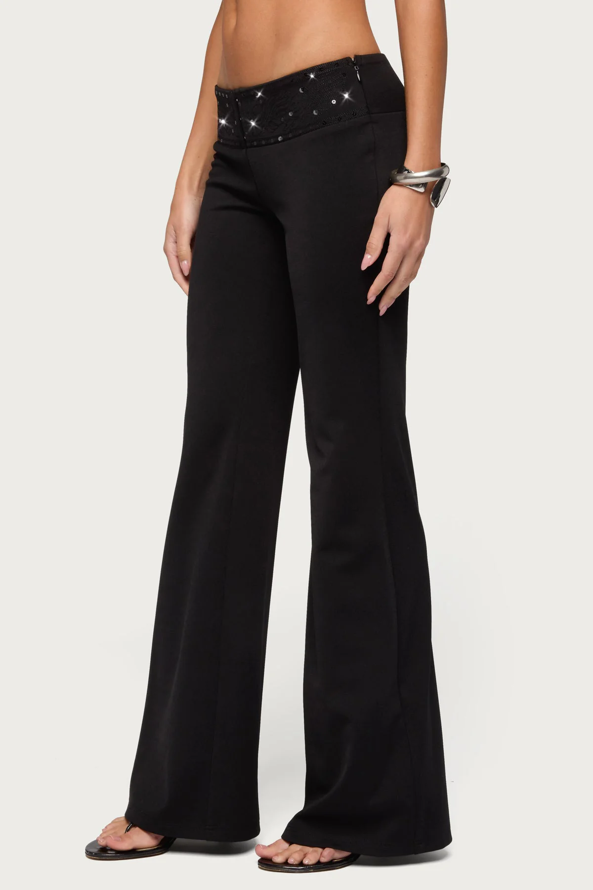 Katalia Sequin Flared Trousers - Image 3