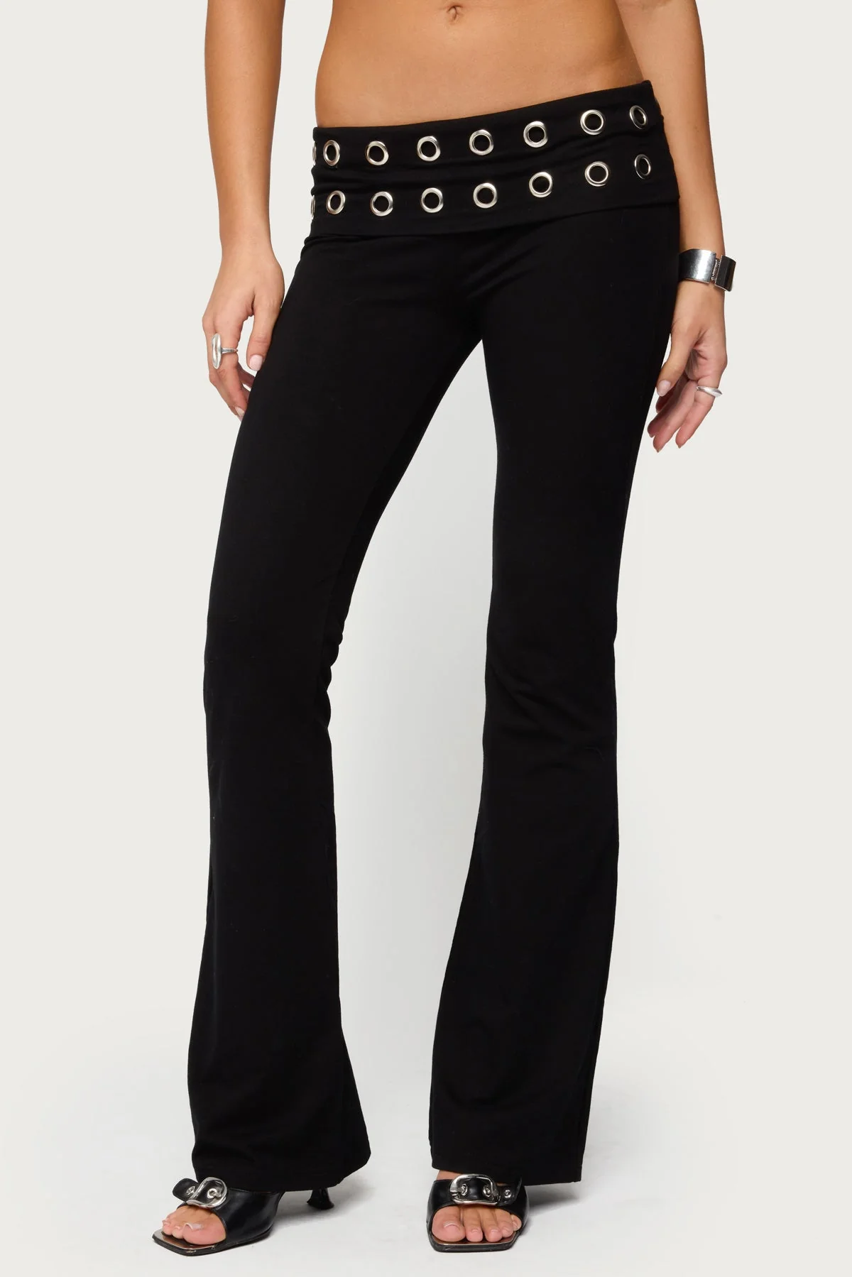 Nairobi Grommet Foldover Flared Leggings - Image 2