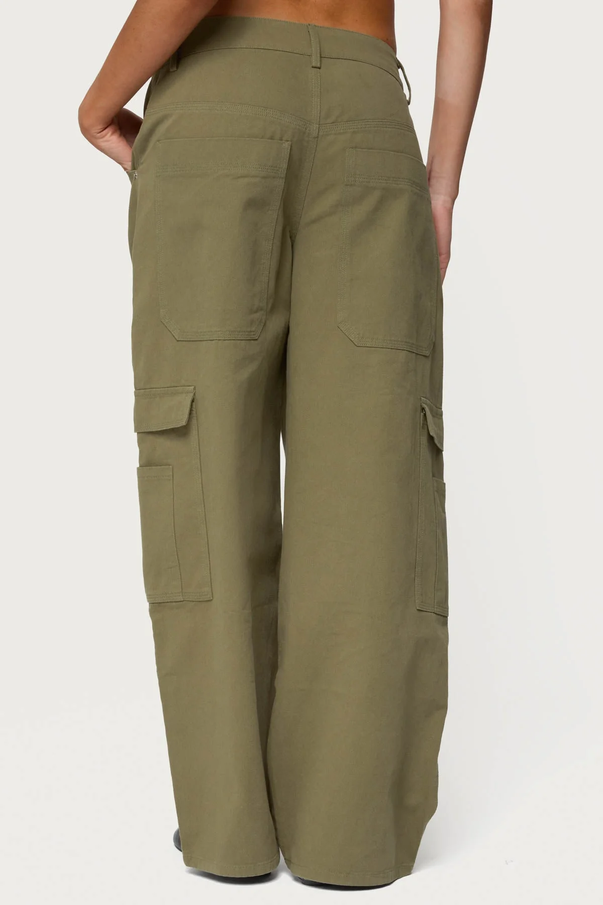 Jadah Low Rise Baggy Cargo Trousers - Image 5