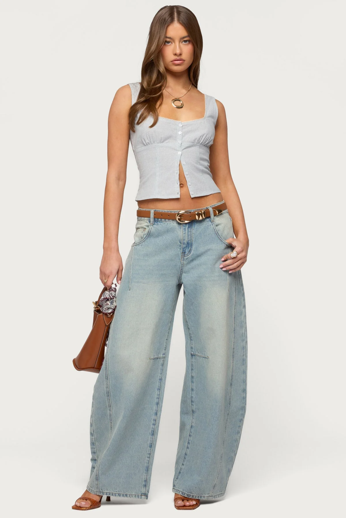 Katiya Pinstripe Button Up Top - Image 2